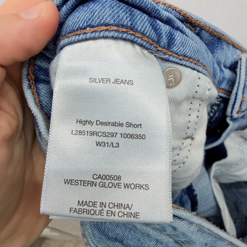 Silver Jeans Co Highly Desirable Distressed Denim Jean Shorts Womens 31 - Picture 4 of 5